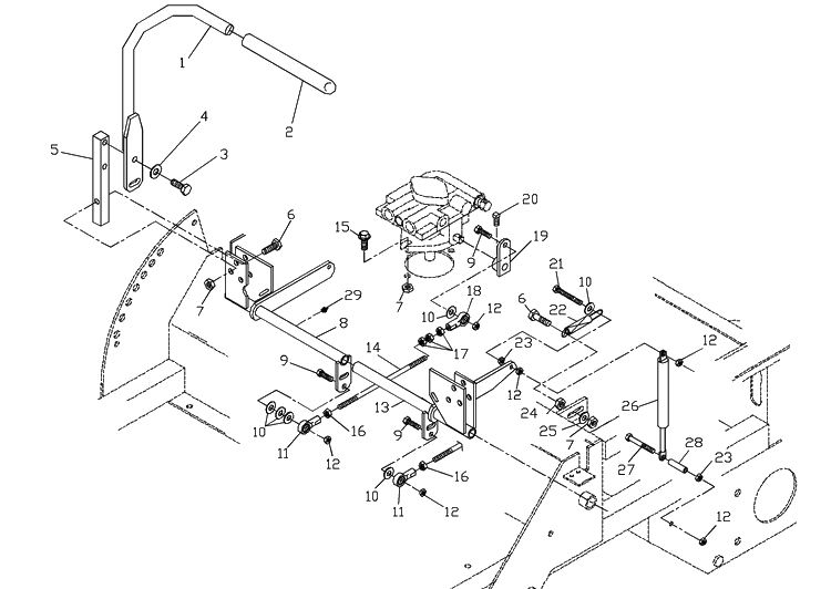 Motion Control Assembly Diagram and Parts List for ZTH4817A (539104701-01)(2000-03) Husqvarna Lawn Mower