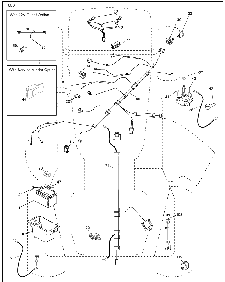 Electrical Diagram and Parts List for YTH22V46 (96043010100)(2010-04) Husqvarna Lawn Mower