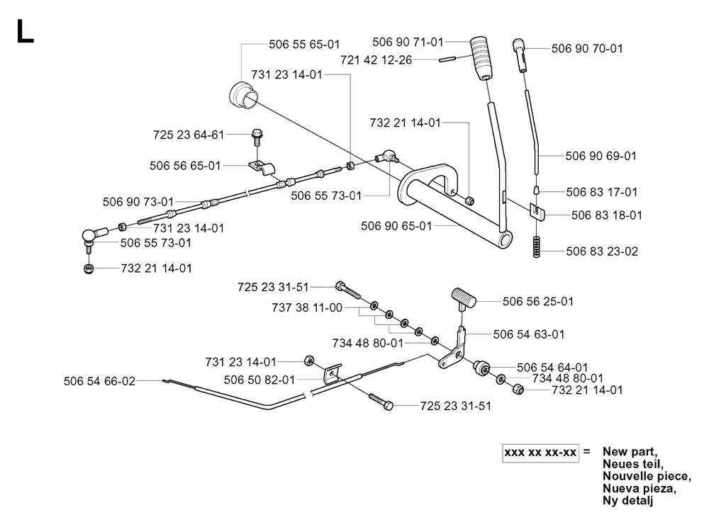 Controls 3 Diagram and Parts List for R11 (953519401)(2006-01) Husqvarna Lawn Tractor