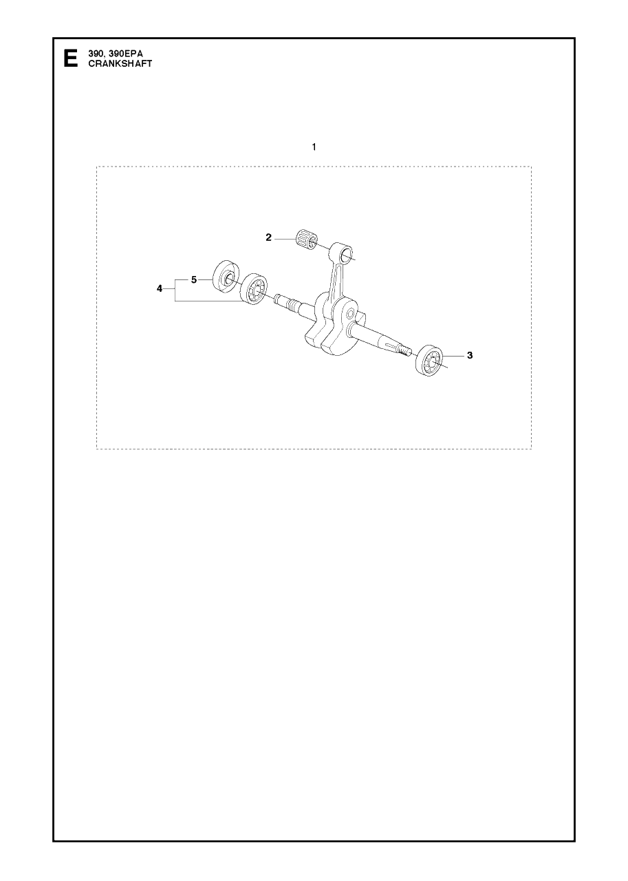 Crankshaft Diagram and Parts List for 390XP-XPG-XPW (EPA)(20101800001 - 20111800000) Husqvarna Chainsaw