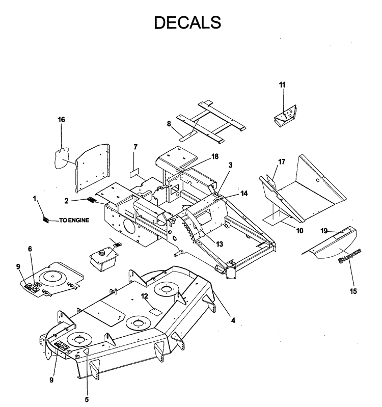 Decals Diagram and Parts List for IZ5223 (968999526)(2006-08) Husqvarna Lawn Mower