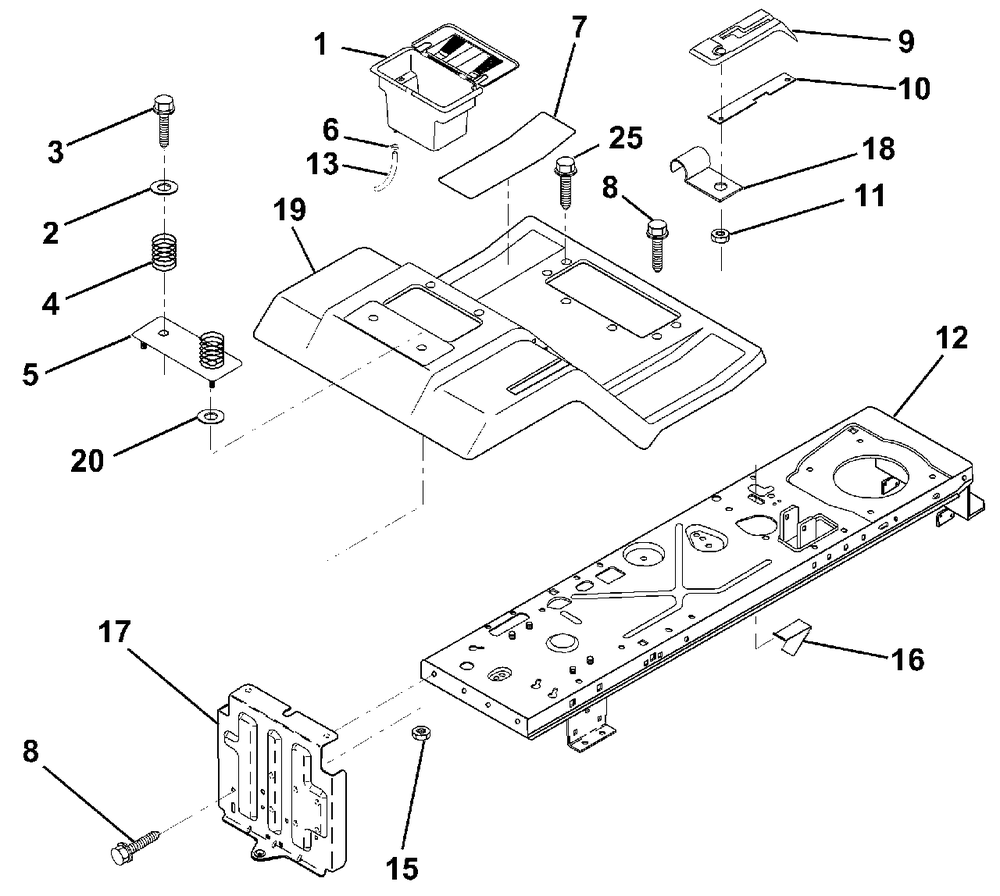 Fender / Chassis Diagram and Parts List for LR121 (954140001-A)(1996-08) Husqvarna Lawn Tractor