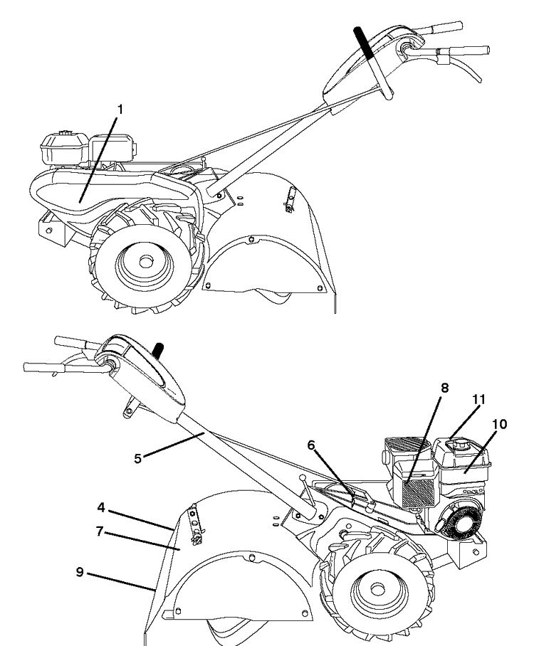 Decals Diagram and Parts List for CRT900 (96093002402)(2017-03) Husqvarna Cultivator