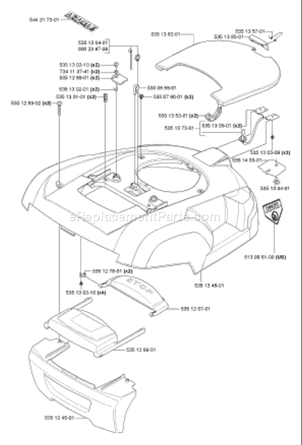 Page A Diagram and Parts List for AUTOMOWER (Generation 2) (2006-01) Husqvarna Lawn Mower