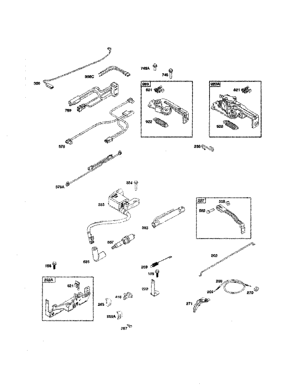 Brake/ignition/armature Diagram and Parts List for HU725AWDH-96145001901  Husqvarna Lawn Mower