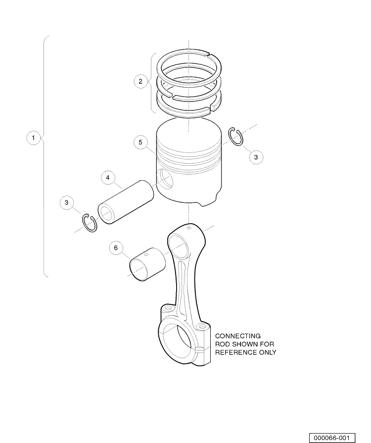 Piston Kit Diagram and Parts List for HUV4421DXP 2006-11 Husqvarna Lawn Tractor
