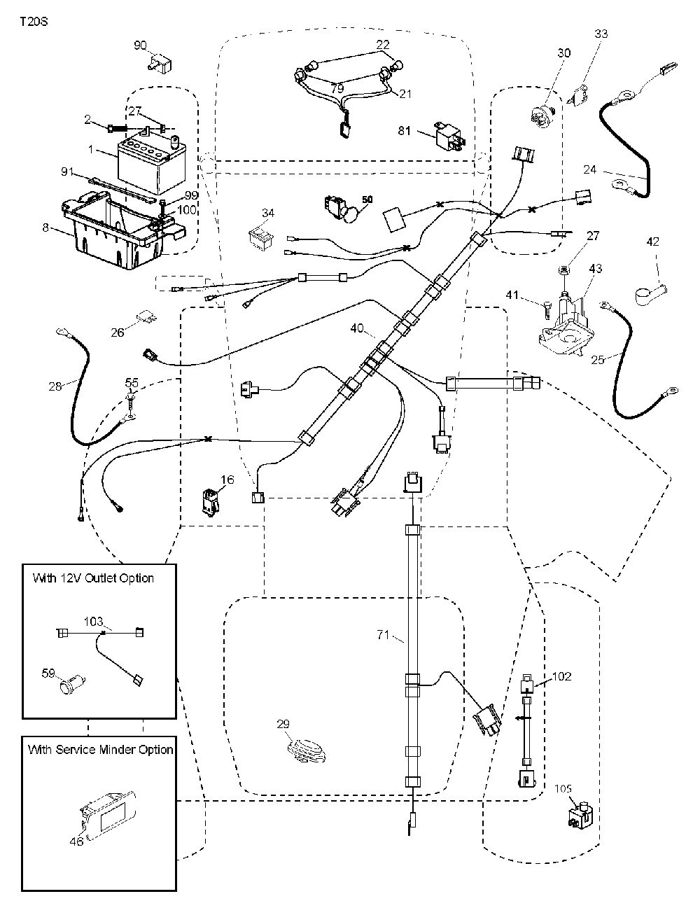 Electrical Diagram and Parts List for YTH200TWIN (96041006402)(2010-01) Husqvarna Lawn Tractor