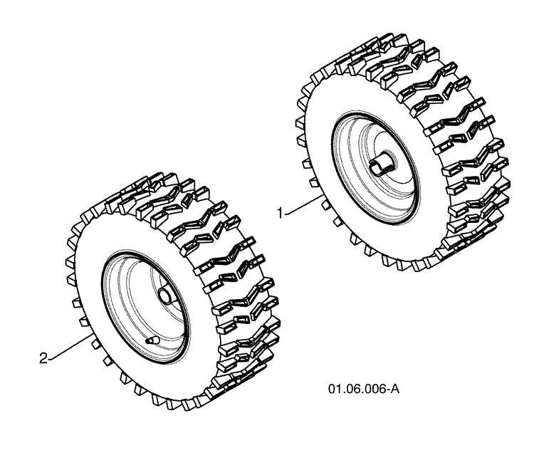 Wheels - A 1 Diagram and Parts List for 16530SBXLS (96193004101)(2009-06) Husqvarna Snow Blower