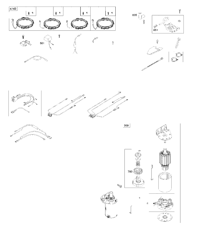 Starter Diagram and Parts List for 4067770177B1 2017-01 Husqvarna Engine