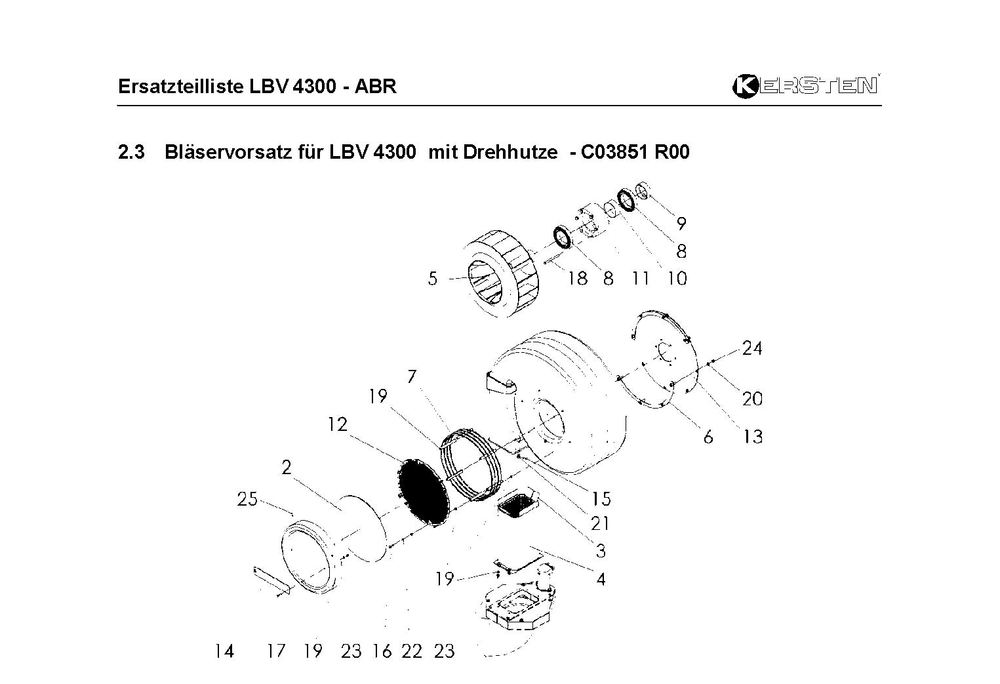 Fan Diagram and Parts List for ARBW580XV1  Husqvarna Lawn Tractor Accessories