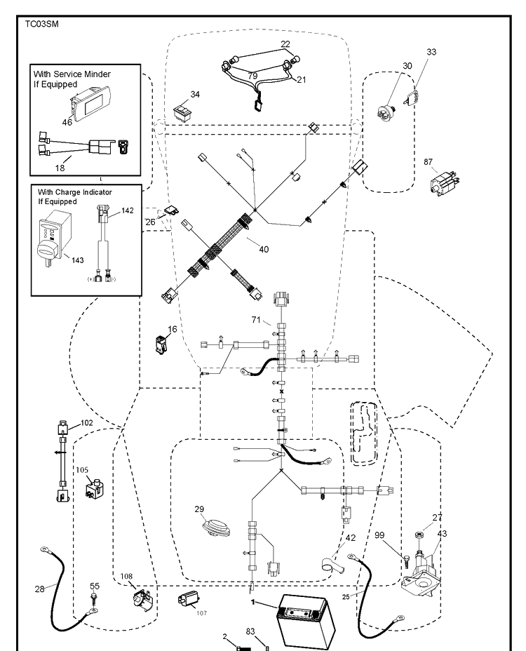 Electrical Diagram and Parts List for TC139T (96051014501)(2017-08) Husqvarna Lawn Tractor