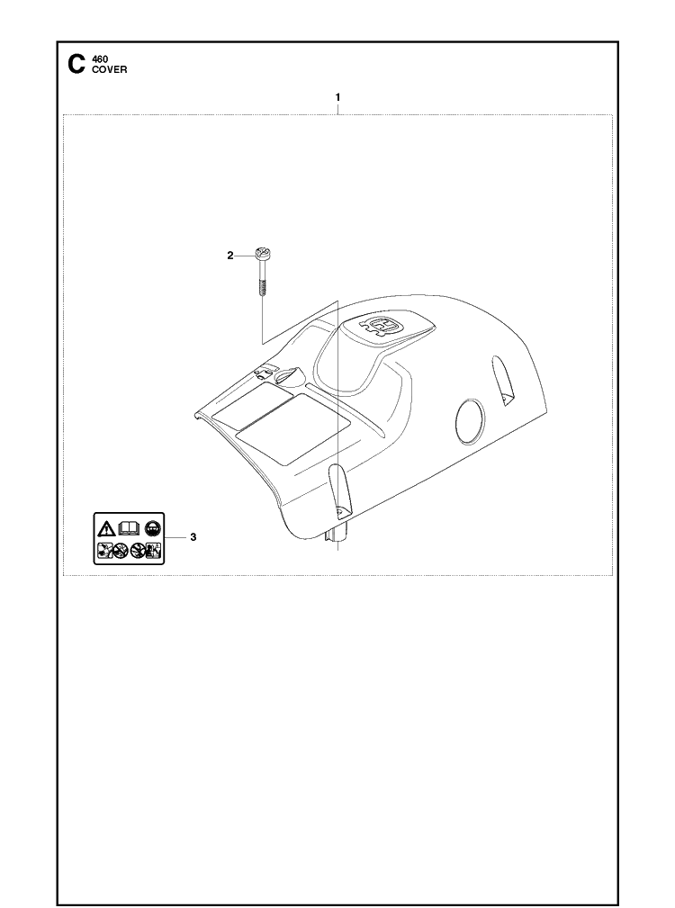 Cover Diagram and Parts List for 461 2013-01 Husqvarna Chainsaw