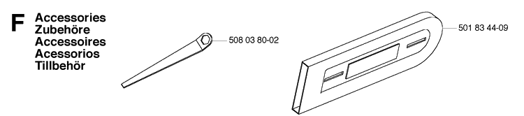 Accessories Diagram and Parts List for 316 20033100001-Current Husqvarna Chainsaw