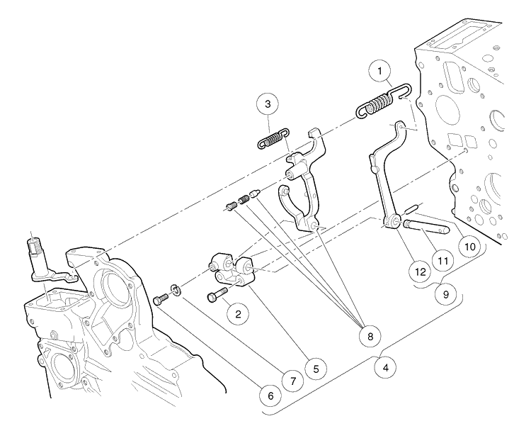 Governor Components Diagram and Parts List for HUV4421GXP 2009 Husqvarna Lawn Tractor