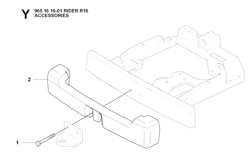 Accessories Diagram and Parts List for R16 (965161601)(2007-06) Husqvarna Lawn Tractor