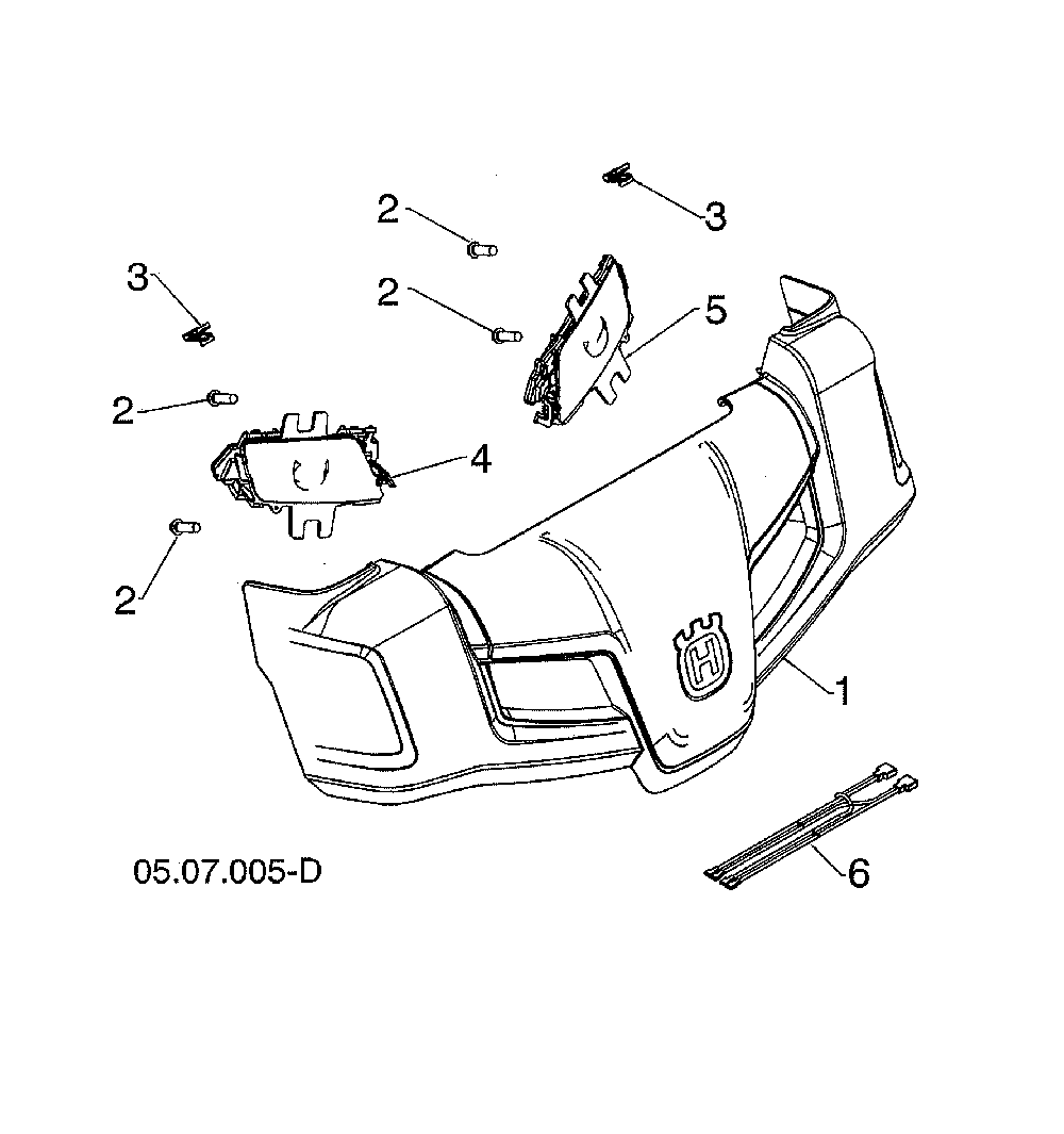 Console cover/light assembly Diagram and Parts List for 96193012204  Husqvarna Snow Blower