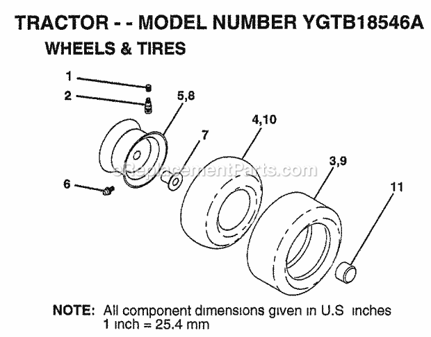 Steering Assembly Diagram and Parts List for YGTB18546A 1999 Husqvarna Lawn Tractor
