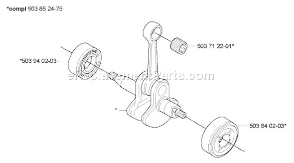 Page F Diagram and Parts List for 323HE3 2005-10 Husqvarna Trimmer