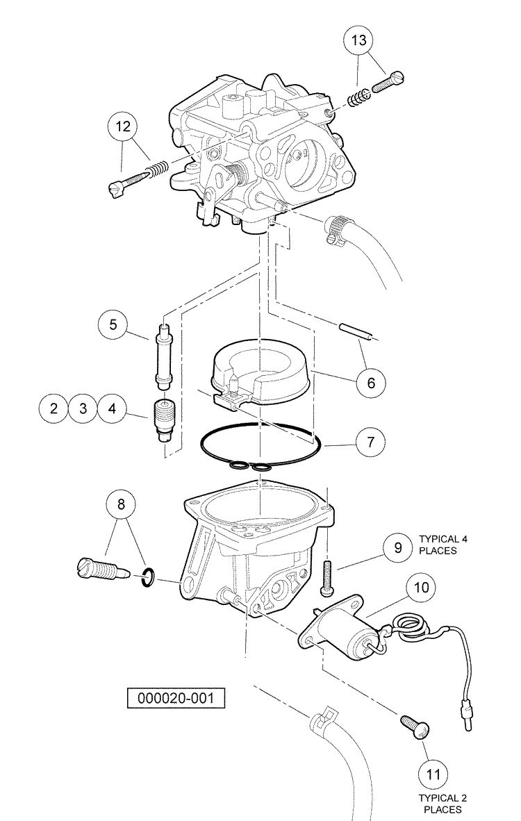 Carburetor Assembly, Honda Gasoline Vehicles Diagram and Parts List for HUV4420G 2006-11 Husqvarna Lawn Tractor