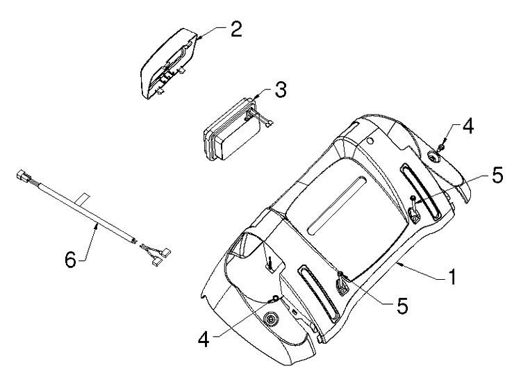 Handle And Controls 2 Diagram and Parts List for 1830HV (96193007304)(2012-06) Husqvarna Snow Blower