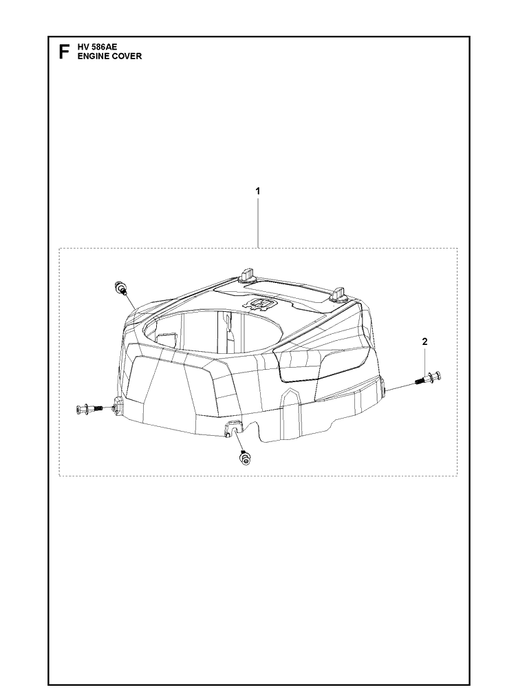 Engine Cover Diagram and Parts List for 531262201 2022-01 Husqvarna Engine