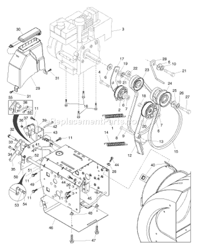 Page B Diagram and Parts List for 9027ST 9027 ST HUA -954223074 -2002-09 Husqvarna Snow Blower