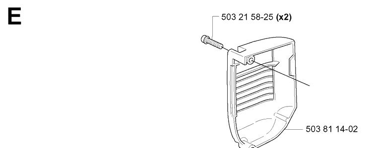 Muffler Cover Diagram and Parts List for 334T 20060100001-20063600000 Husqvarna Chainsaw