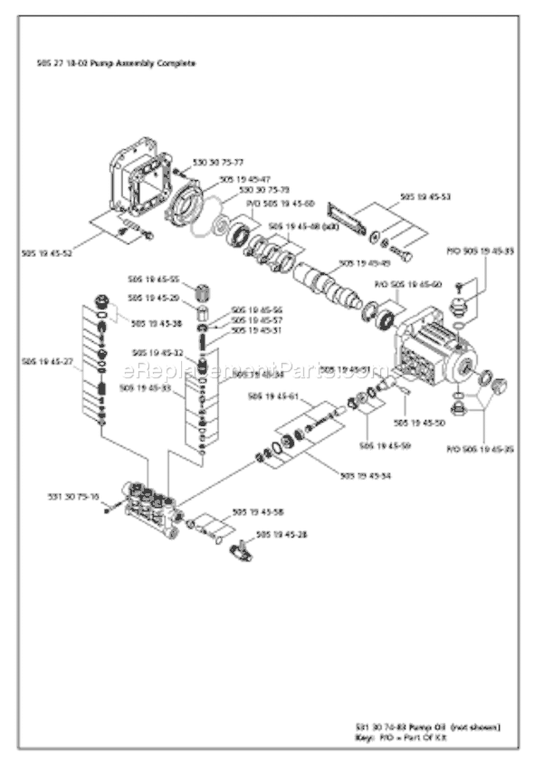 Page B Diagram and Parts List for 9032PW 9032 PW 2008-02 Husqvarna Pressure Washer