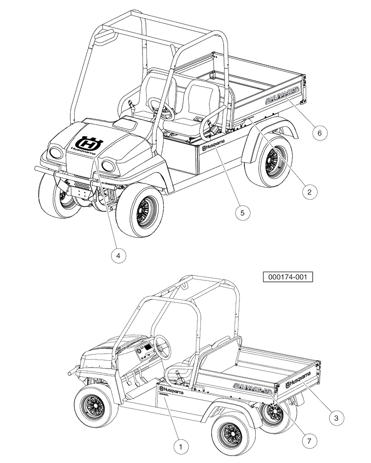 Badging Decals, Huv 4420 Diagram and Parts List for HUV4420G 2006-11 Husqvarna Lawn Tractor