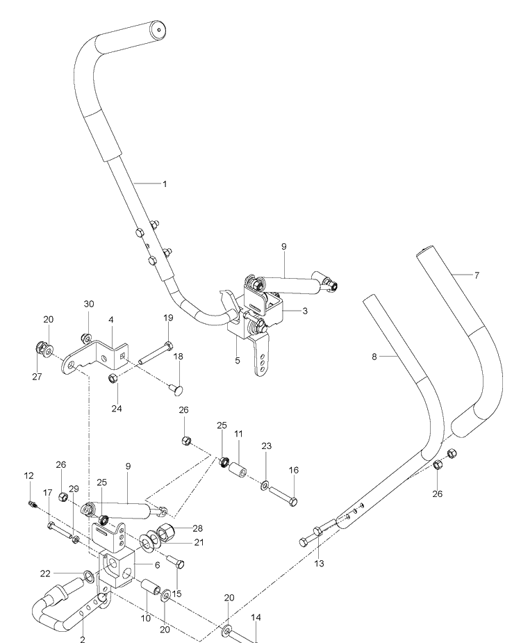 Steering Diagram and Parts List for RZ4216 (966612401)(2012-02) Husqvarna Lawn Mower
