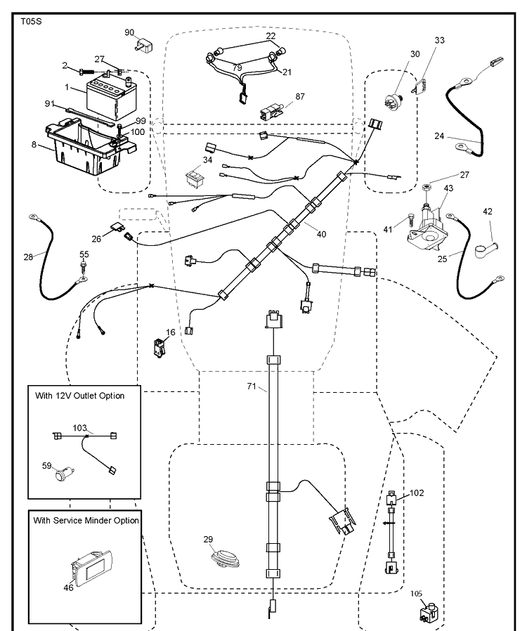 Electrical Diagram and Parts List for YTA19K42 (96043014201)(2012-12) Husqvarna Lawn Tractor
