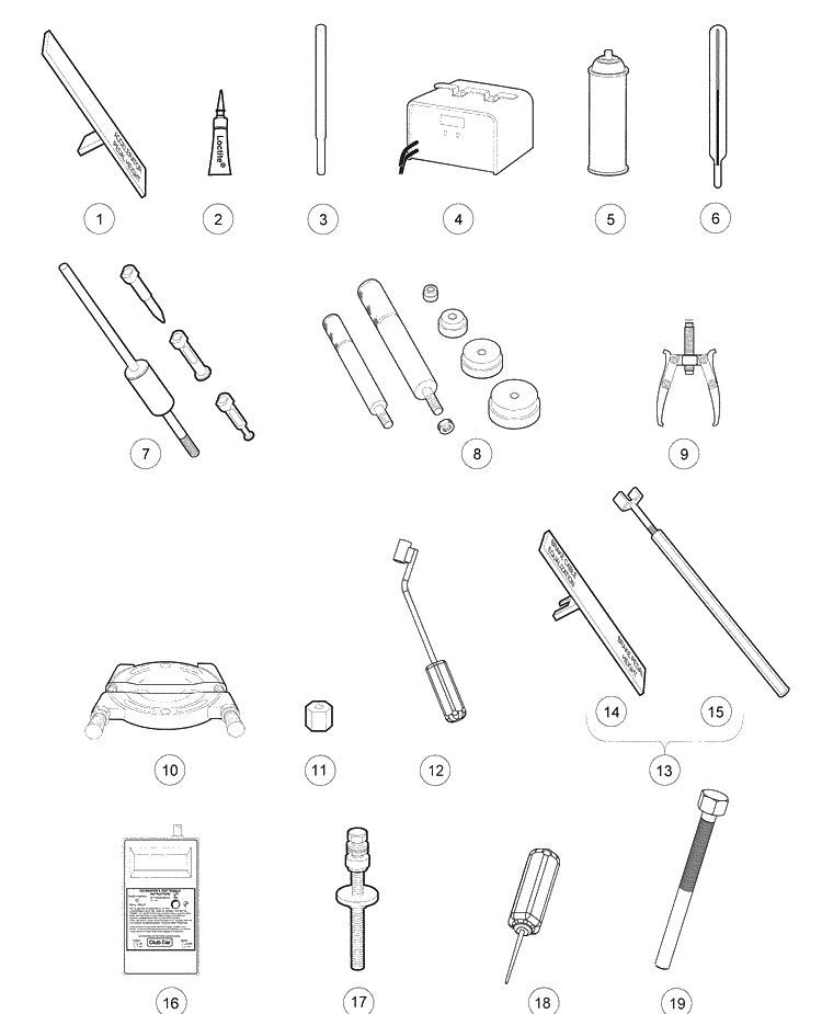 Maintenance And Service Tools Diesel Diagram and Parts List for HUV4420G 2006-11 Husqvarna Lawn Tractor