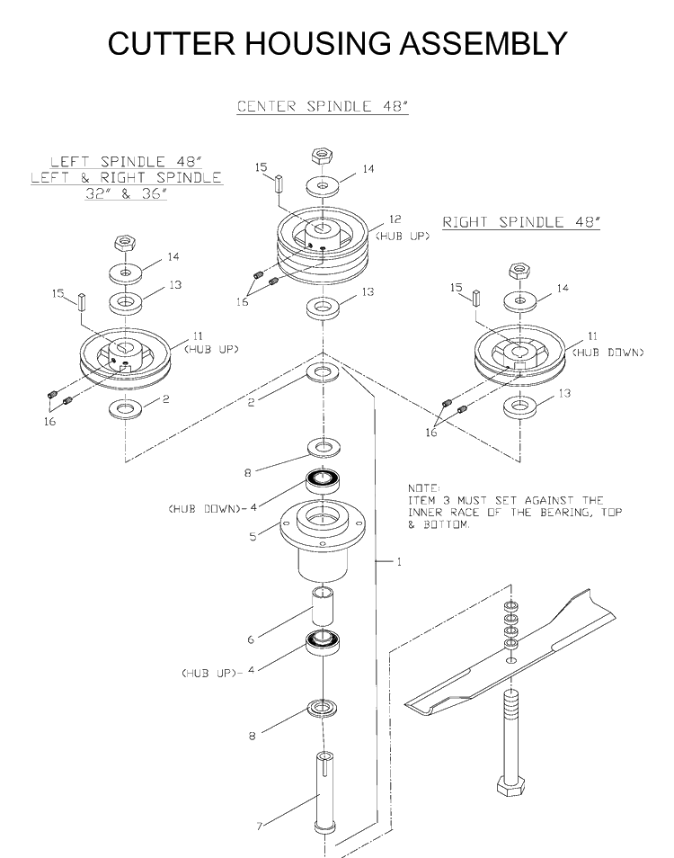 Housing Diagram and Parts List for W3614A (968999103)(2001-09) Husqvarna Lawn Mower