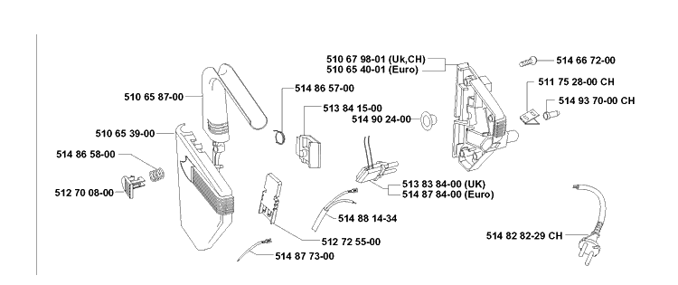 Electrical 11 Diagram and Parts List for 43EL ROYAL Husqvarna Lawn Mower