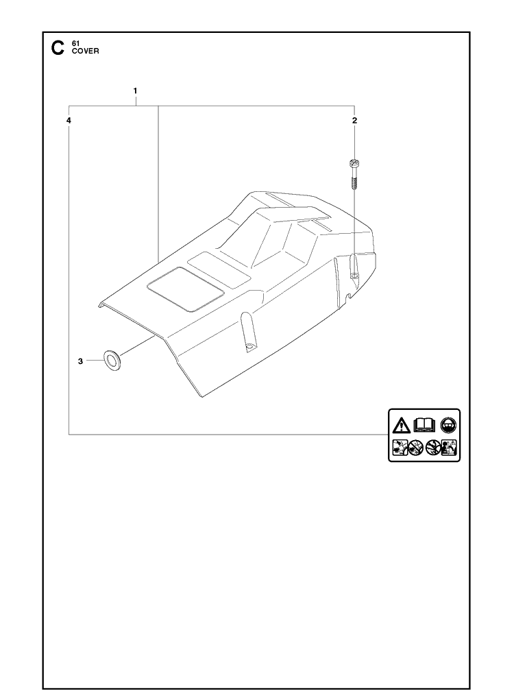 Cover 2 Diagram and Parts List for 61  Husqvarna Chainsaw