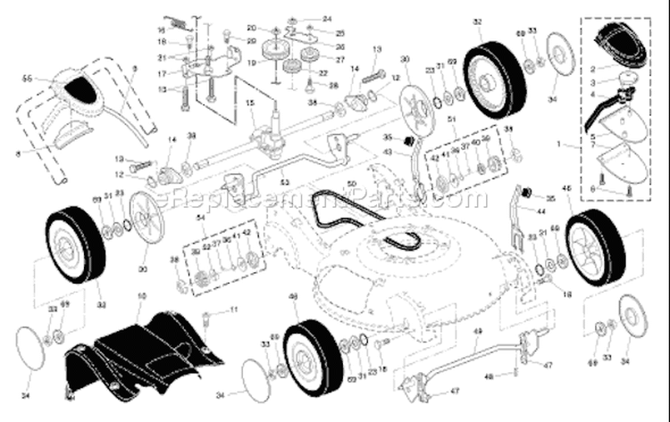 Page A Diagram and Parts List for 917375940 2005-01 Husqvarna Lawn Mower