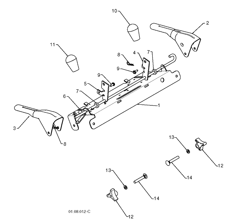 Control Panel And Discharge Chute 3 Diagram and Parts List for 924SB 2010-08 Husqvarna Snow Blower