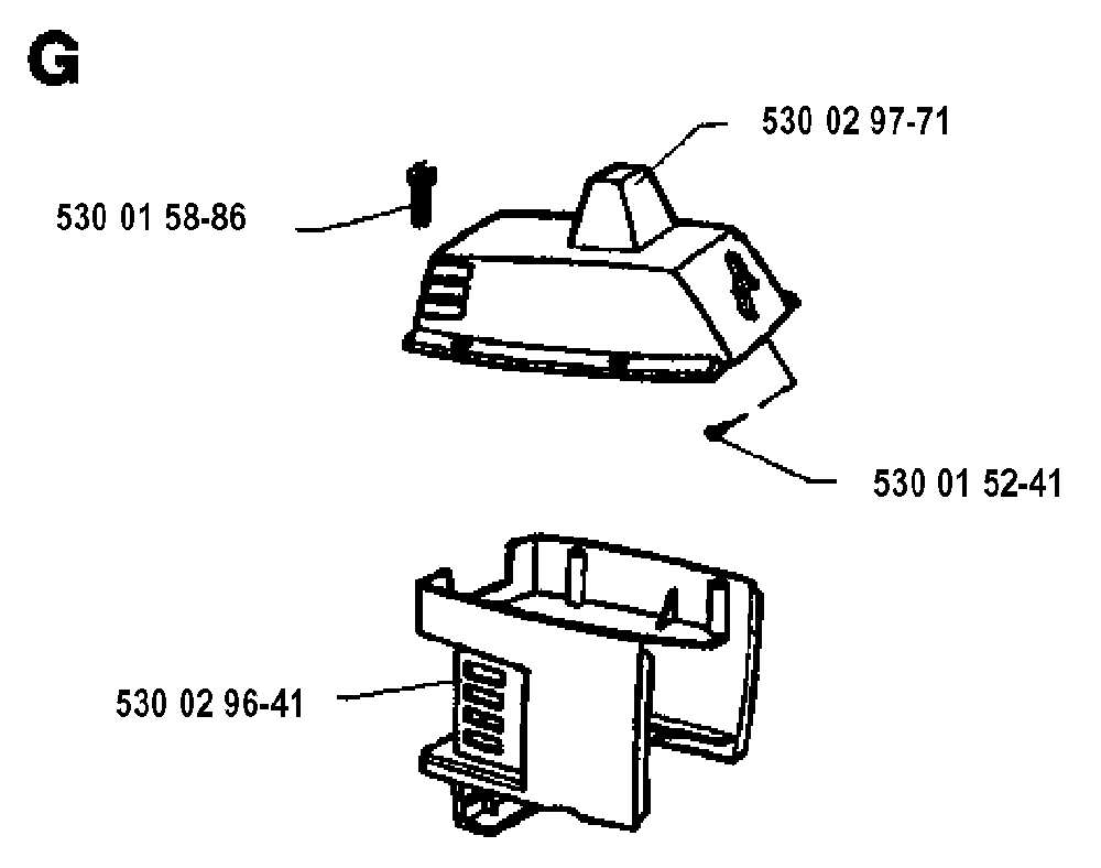 Cover Diagram and Parts List for 26L 1993-05 Husqvarna Trimmer
