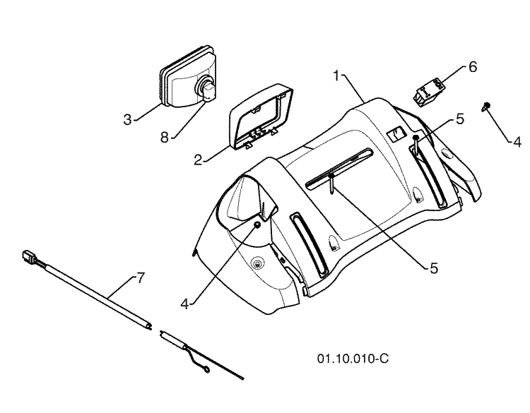 Handles 2 Diagram and Parts List for 14527SBLS (961930049)(2009-07) Husqvarna Snow Blower