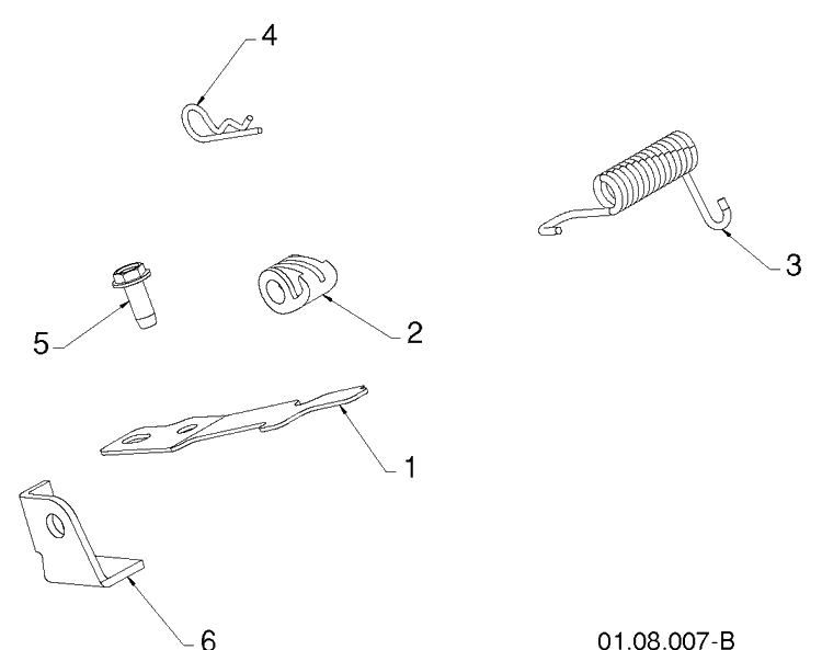 Handle 6 Diagram and Parts List for 11524E (96193007400)(2011-06) Husqvarna Snow Blower