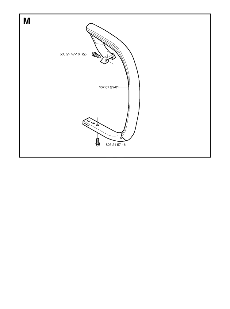 Handle Diagram and Parts List for 336 20034000001-20040100000 Husqvarna Chainsaw