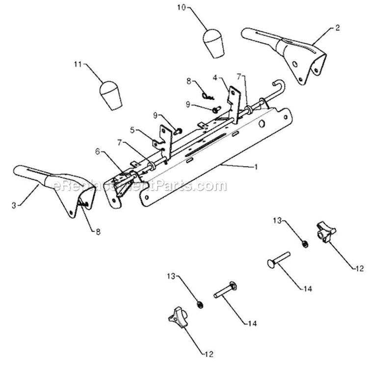 Handle Diagram and Parts List for 924HV 96193005200 - 2010-04 Husqvarna Snow Blower