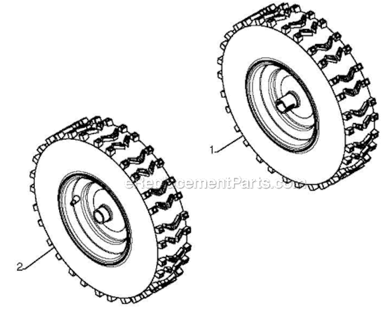 Wheels Tires Diagram and Parts List for 924HV 96193005200 - 2010-04 Husqvarna Snow Blower