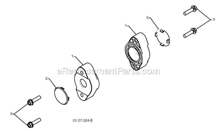 Auger Housing Impeller Diagram and Parts List for 924HV 96193005200 - 2010-04 Husqvarna Snow Blower