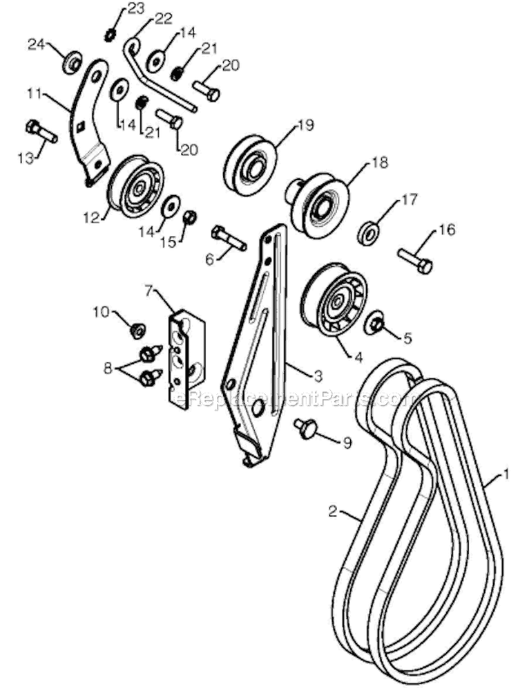 Chassis Frame Diagram and Parts List for 924HV 96193005200 - 2010-04 Husqvarna Snow Blower