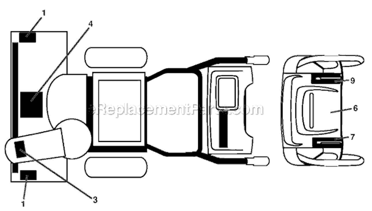 Decals Diagram and Parts List for 924HV 96193007000 - 2011-06 Husqvarna Snow Blower