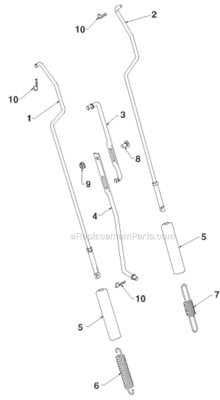 Handle Diagram and Parts List for 924HV 96193007000 - 2011-06 Husqvarna Snow Blower
