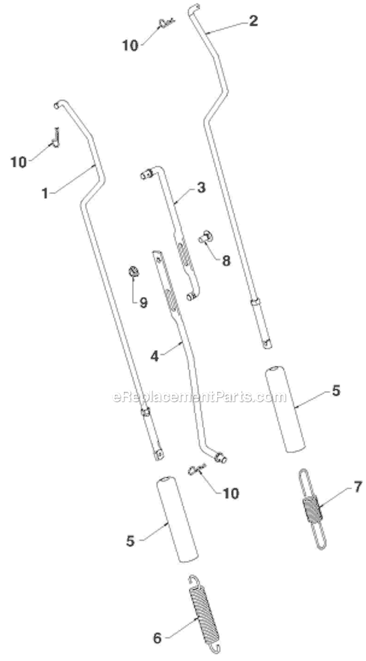 Handle Diagram and Parts List for 924HV 96193007001 - 2012-05 Husqvarna Snow Blower