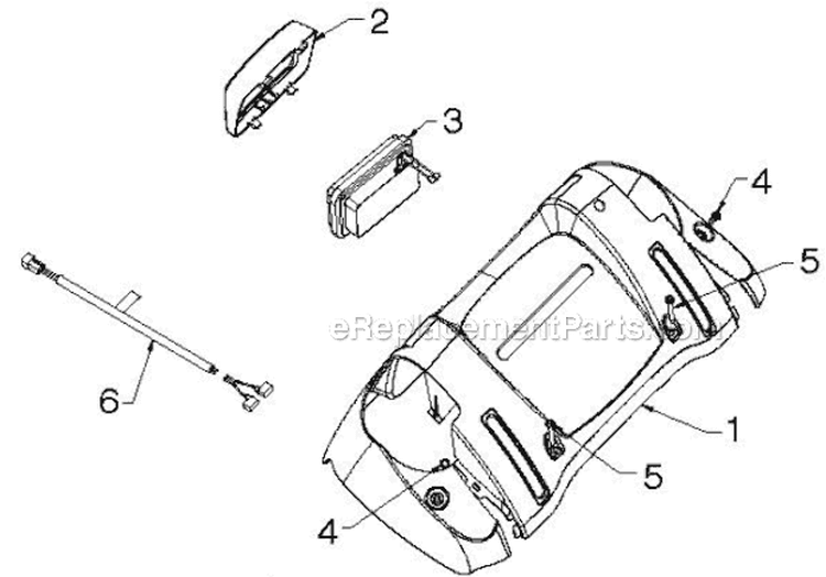 Handle Diagram and Parts List for 924HV 96193007001 - 2012-05 Husqvarna Snow Blower