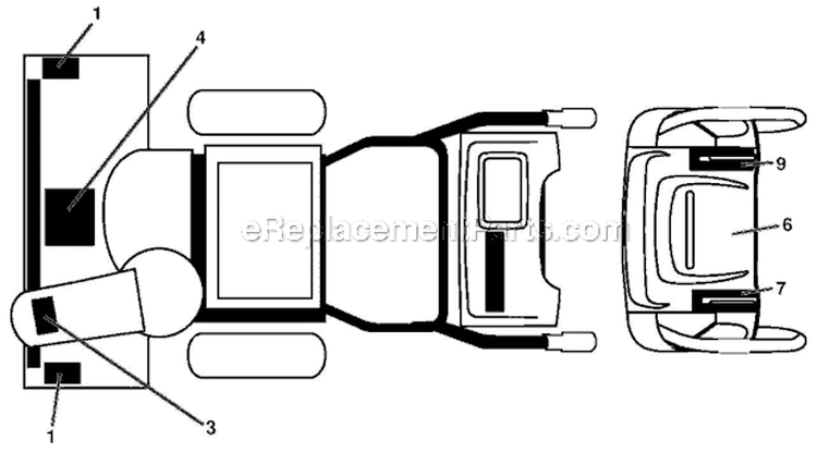 Decals Diagram and Parts List for 924HV 96193007002 - 2012-06 Husqvarna Snow Blower